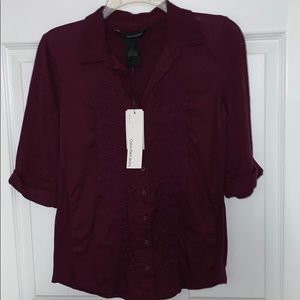 Ladies Calvin Klein top...small..burgundy..NWT